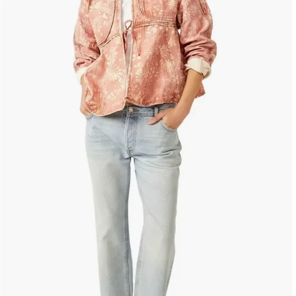 Free People Lua Floral Denim Jacket Size XS - Picture 2 of 7